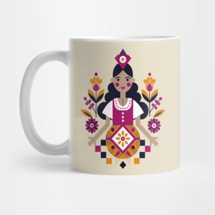 Bulgarian Folk Art Girl Ornament Mug
